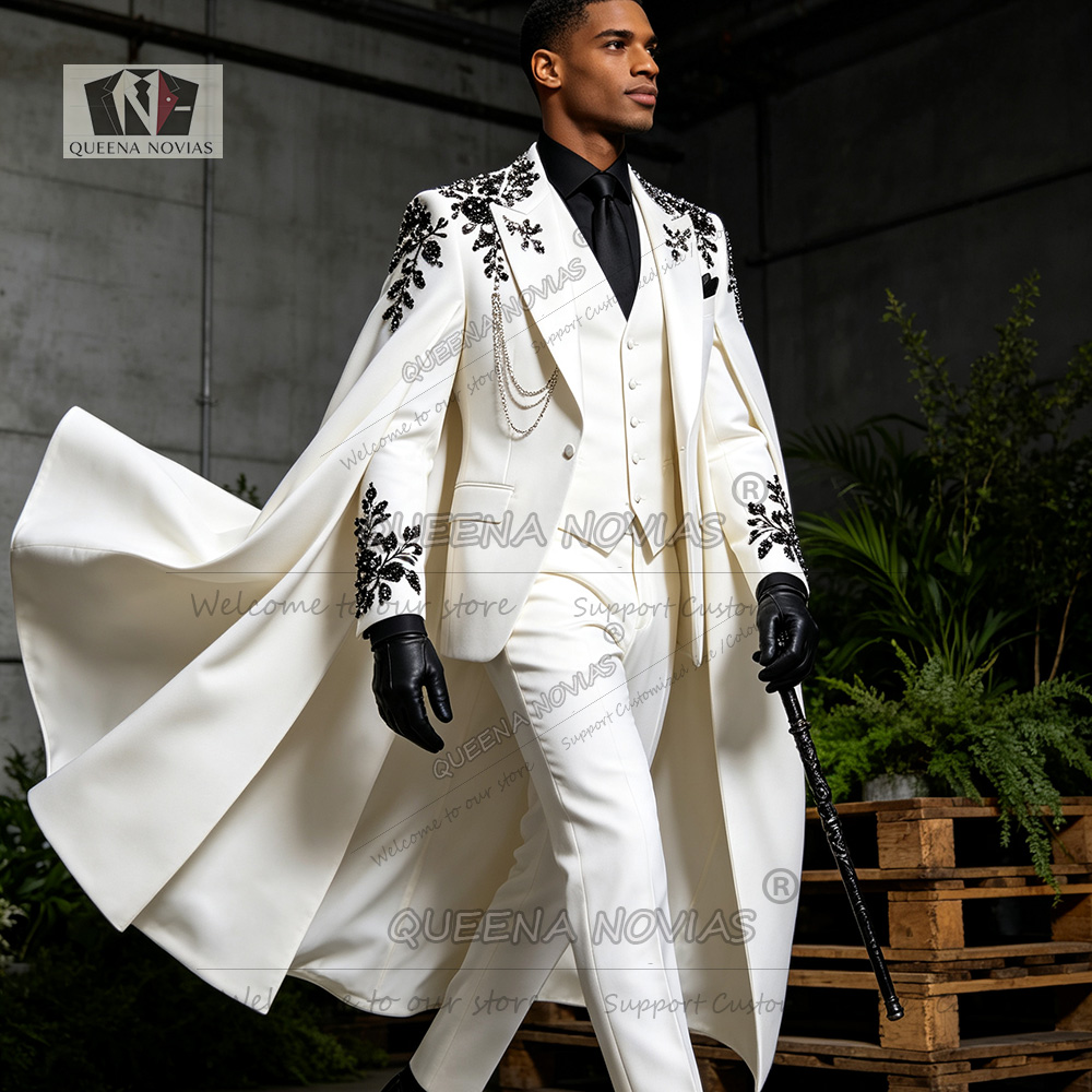 Men'S Formal Wear Rental - Handmade Groom Suits For Wedding 3-Piece