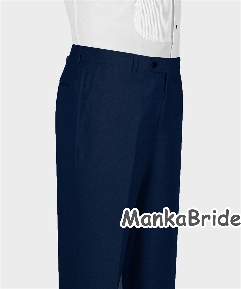 Elegant Navy Blue Classic Wedd - Men Formal Wear Blue 评论和价格