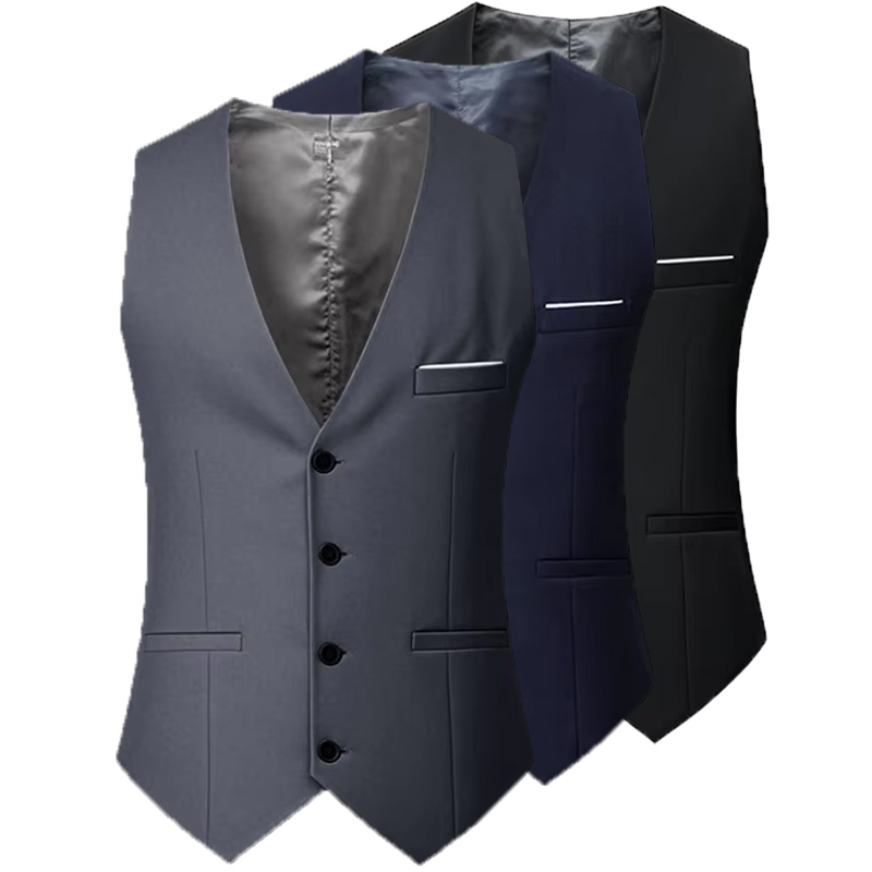 M-7XL Men's Suit Vest Casual S - Young Men Formal Wear 评论和价格
