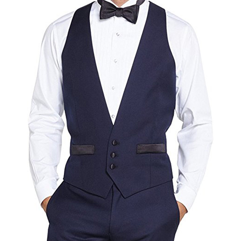 Navy Blue Wedding Groomsmen Tu - Men Formal Wear Blue 评论和价格