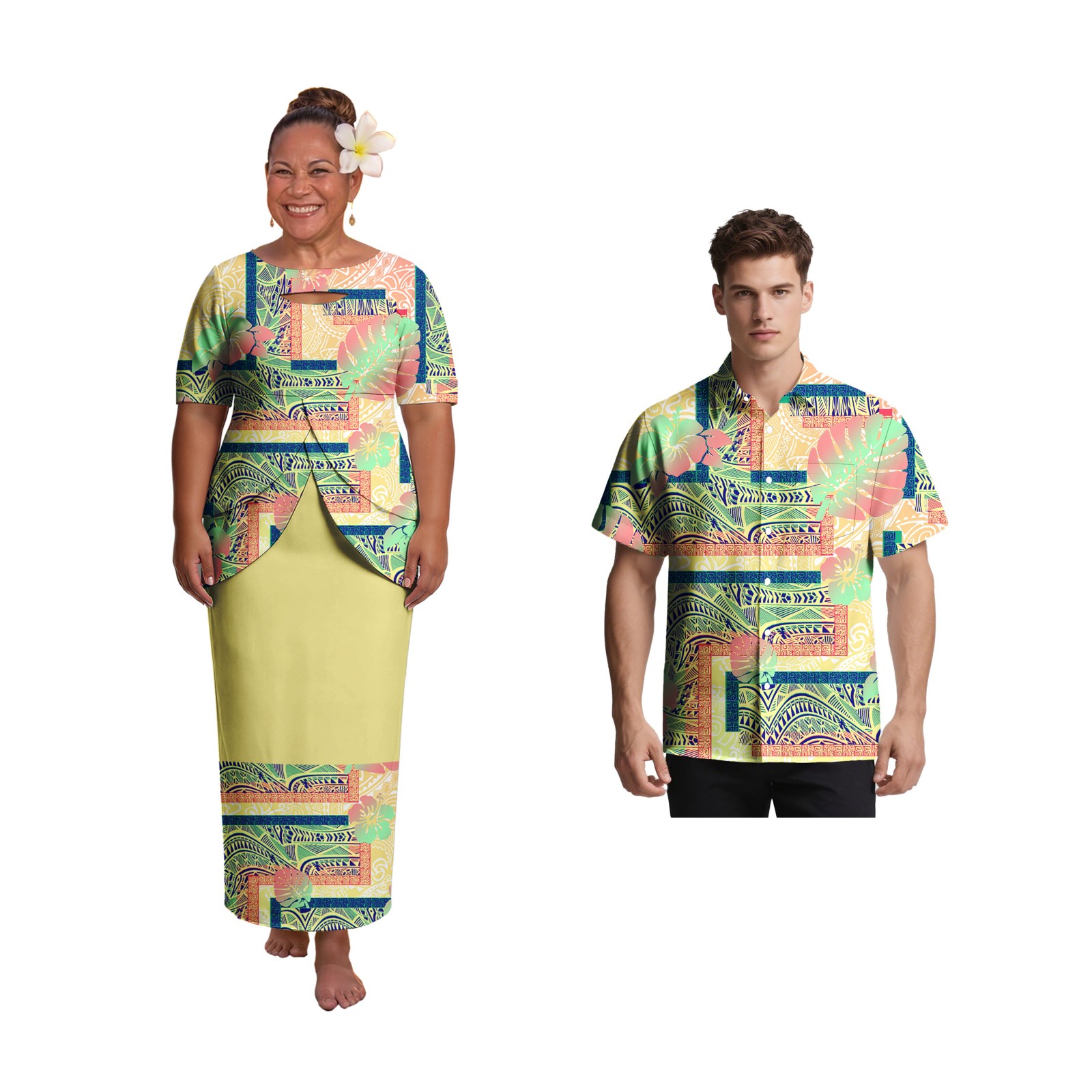Beach Samoan Puletasi Elegant  - Men'S Hawaiian Formal Wear 评论和价格