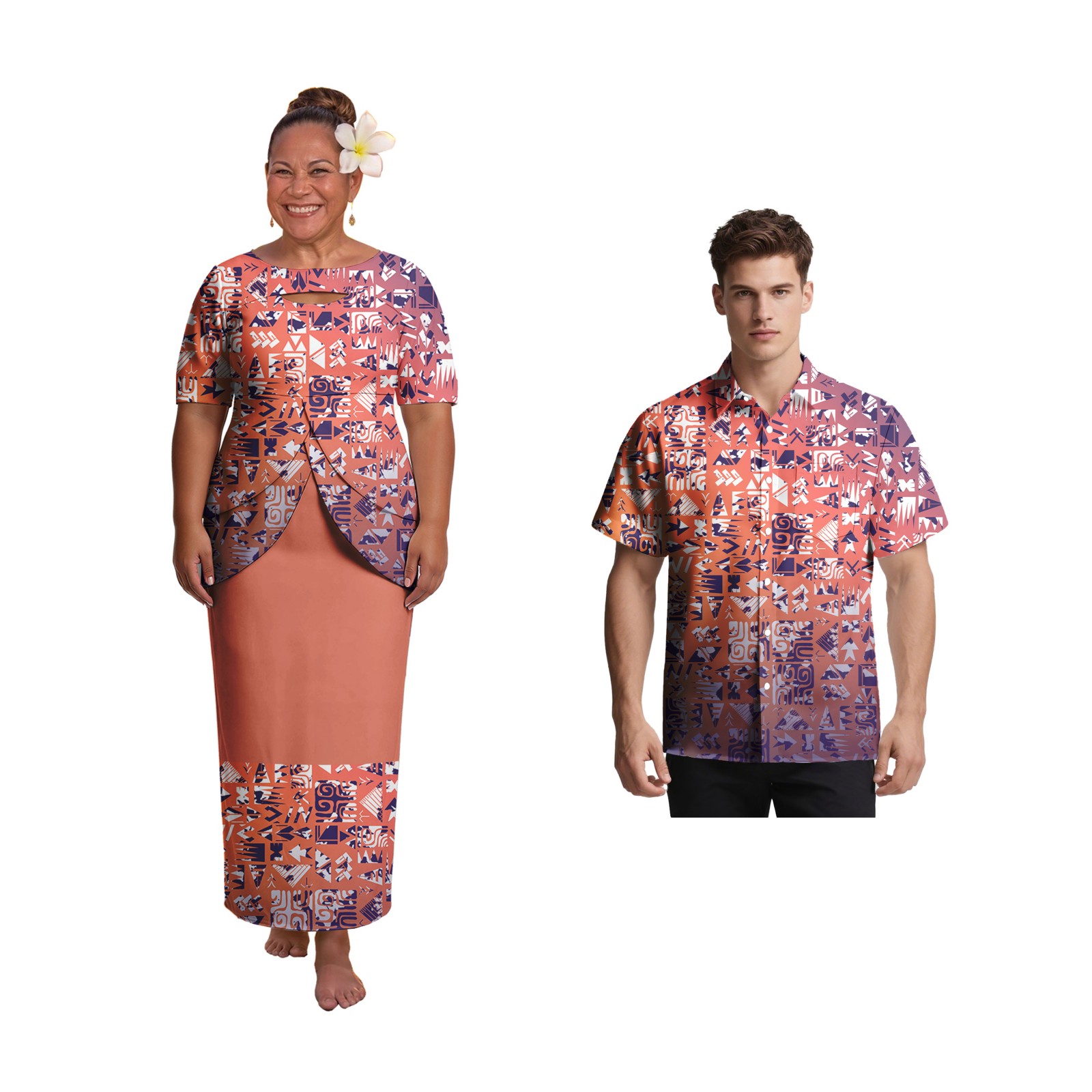 Beach Samoan Puletasi Elegant  - Men'S Hawaiian Formal Wear 评论和价格