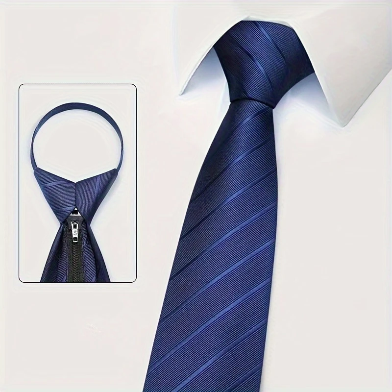 6Pcs Men's Zip Tie 8cm (3.15in - Men Formal Wear Blue 评论和价格