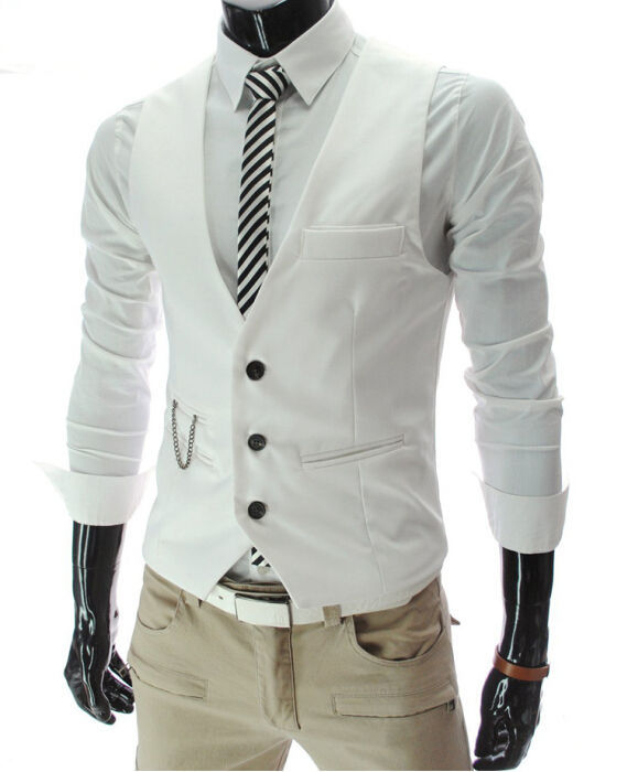 2026 New Grey Dress Vests Slim - Young Men Formal Wear 评论和价格