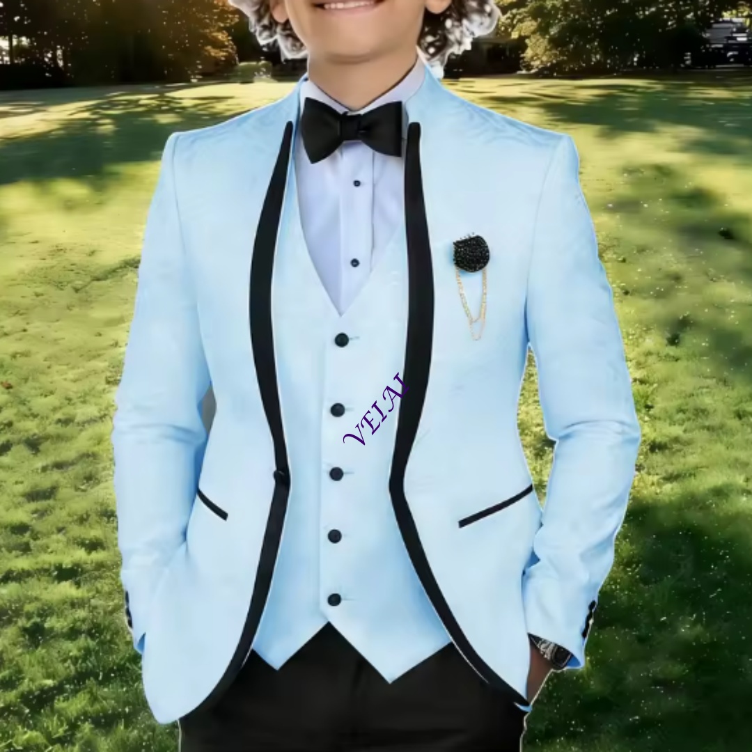 White Jacquard Suit For Boy Ki - Formal Wear For Men Kids 评论和价格