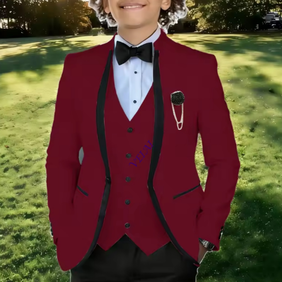 White Jacquard Suit For Boy Ki - Formal Wear For Men Kids 评论和价格