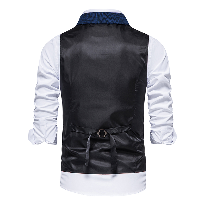 Men Suit Vest Herringbone Fabr - Young Men Formal Wear 评论和价格