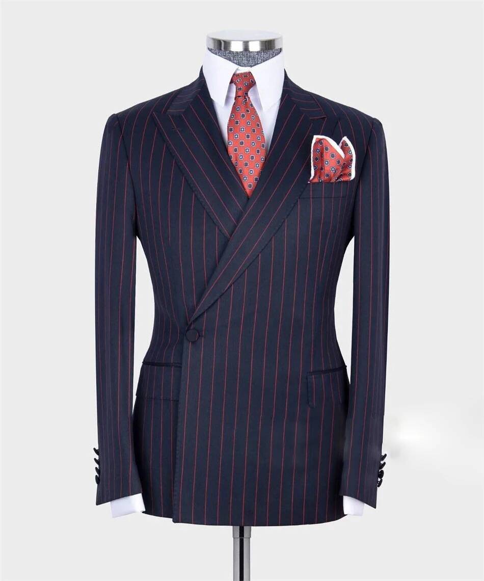 Men's 2 Piece Suit Navy Blue S - Men Formal Wear Blue 评论和价格