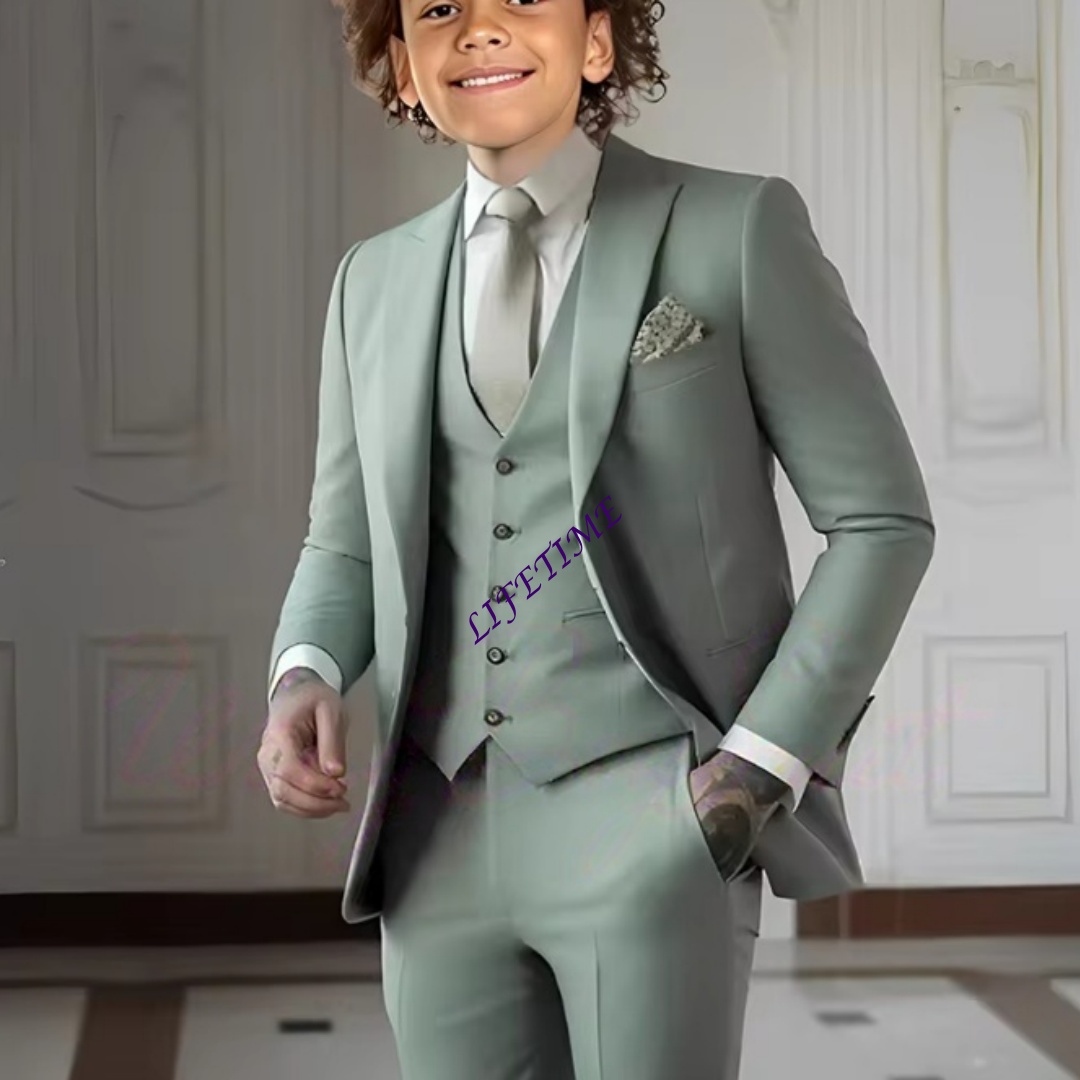 Light Green Three-piece Suit f - Formal Wear For Men Kids 评论和价格