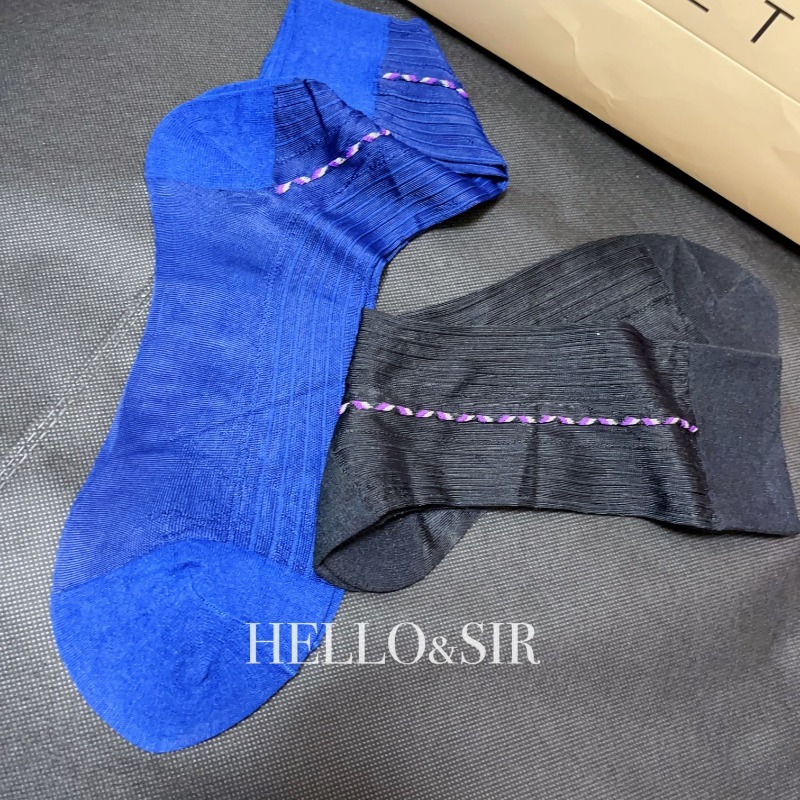 Male Dress Socks Blue Black Fo - Men Formal Wear Blue 评论和价格
